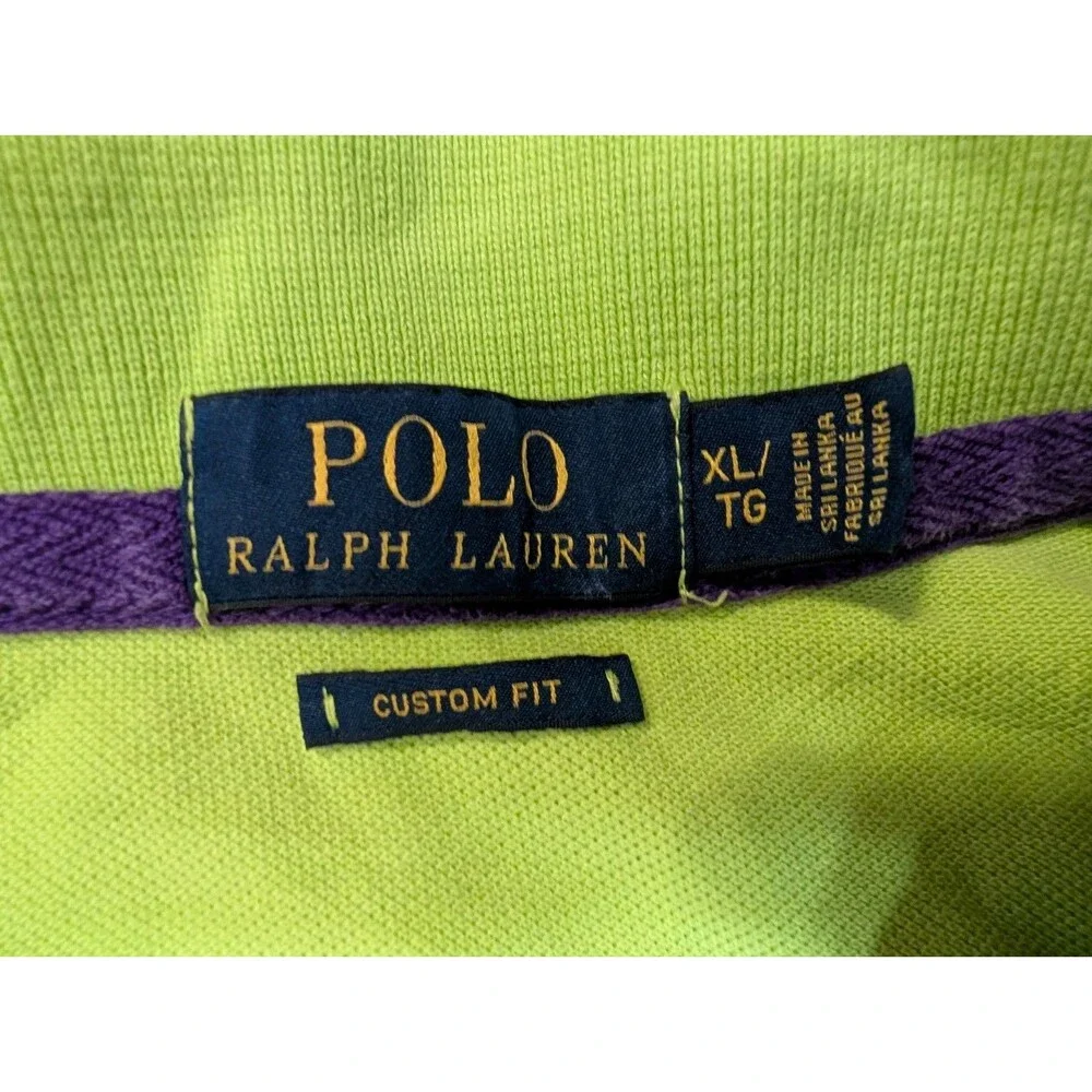 Polo Ralph Lauren Men XL Green Cotton Big Pony Short Sleeve Polo #3